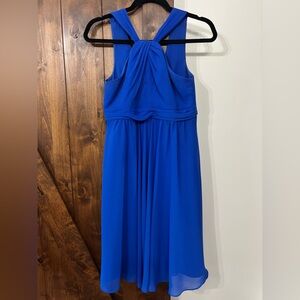 Elegant Blue Sleeveless Dress